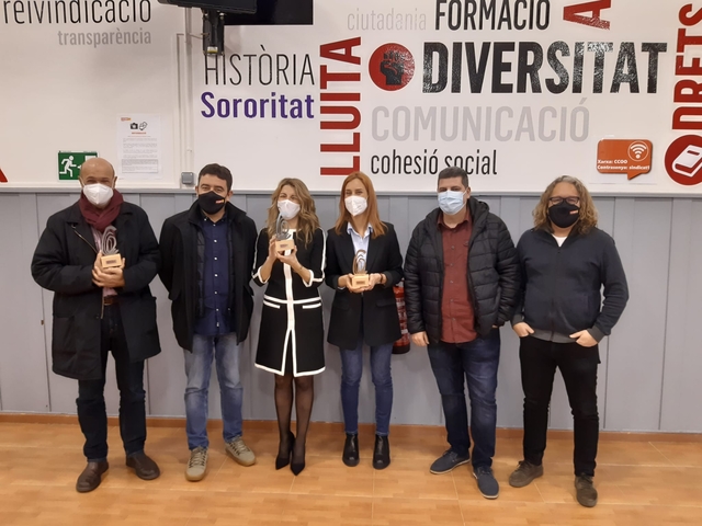 La ministra de Treball i Economia Social, Yolanda Díaz, va visitar la seu de CCOO al Baix Llobregat