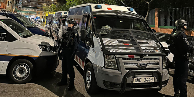 Dispositiu policial d'ahir dijous al Prat de Llobregat