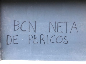 Pintades ofensives a la instal·lació esportiva de l'RCDE Espanyol
