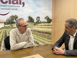 Joan Borràs, el delegat del Govern a Barcelona, va visitar ahir divendres 3 de febrer, les instal·lacions de l’entitat Cuina Justa