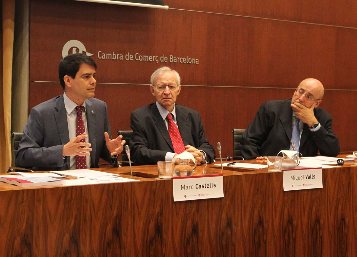 Durant la presentació de l'informe territorial de la província de Barcelona