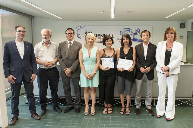Les guanyadores de l'edició d'enguany de la Biennal de Ceràmica Angelina Alós