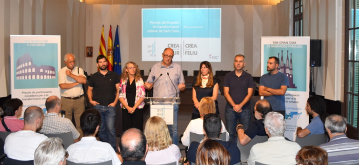 L'acte va estar presidit per l'alcalde, Jordi San José, que va estar acompanyat per alguns membres de la ponència unitària, juntament amb Andrés Martínez i Sonia Polo de Raons Públiques