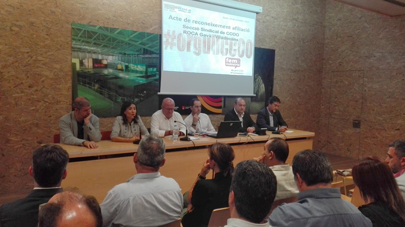 Aquest acte va comptar amb la presència dels secretaris generals de CCOO d’Espanya i de Catalunya, Unai Sordo i Javier Pacheco, entre altres personalitats