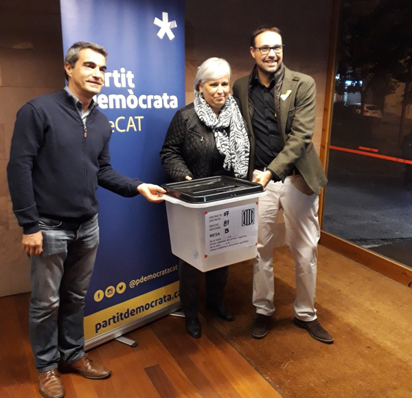 POLÍTICA: Tres candidats del PdeCAT-Baix Llobregat per formar part de la llista de Junts per Catalunya a les eleccions del 21D