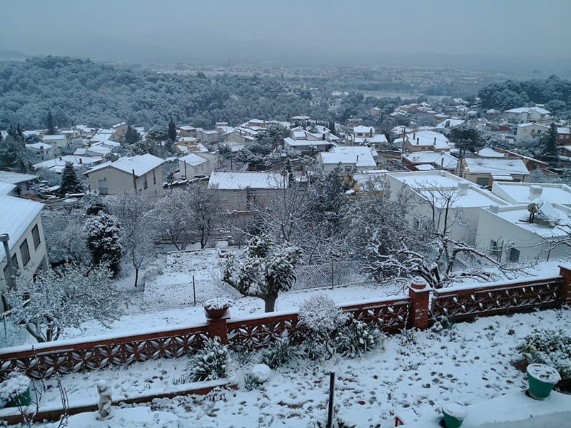 Imatge d'Esparreguera nevada