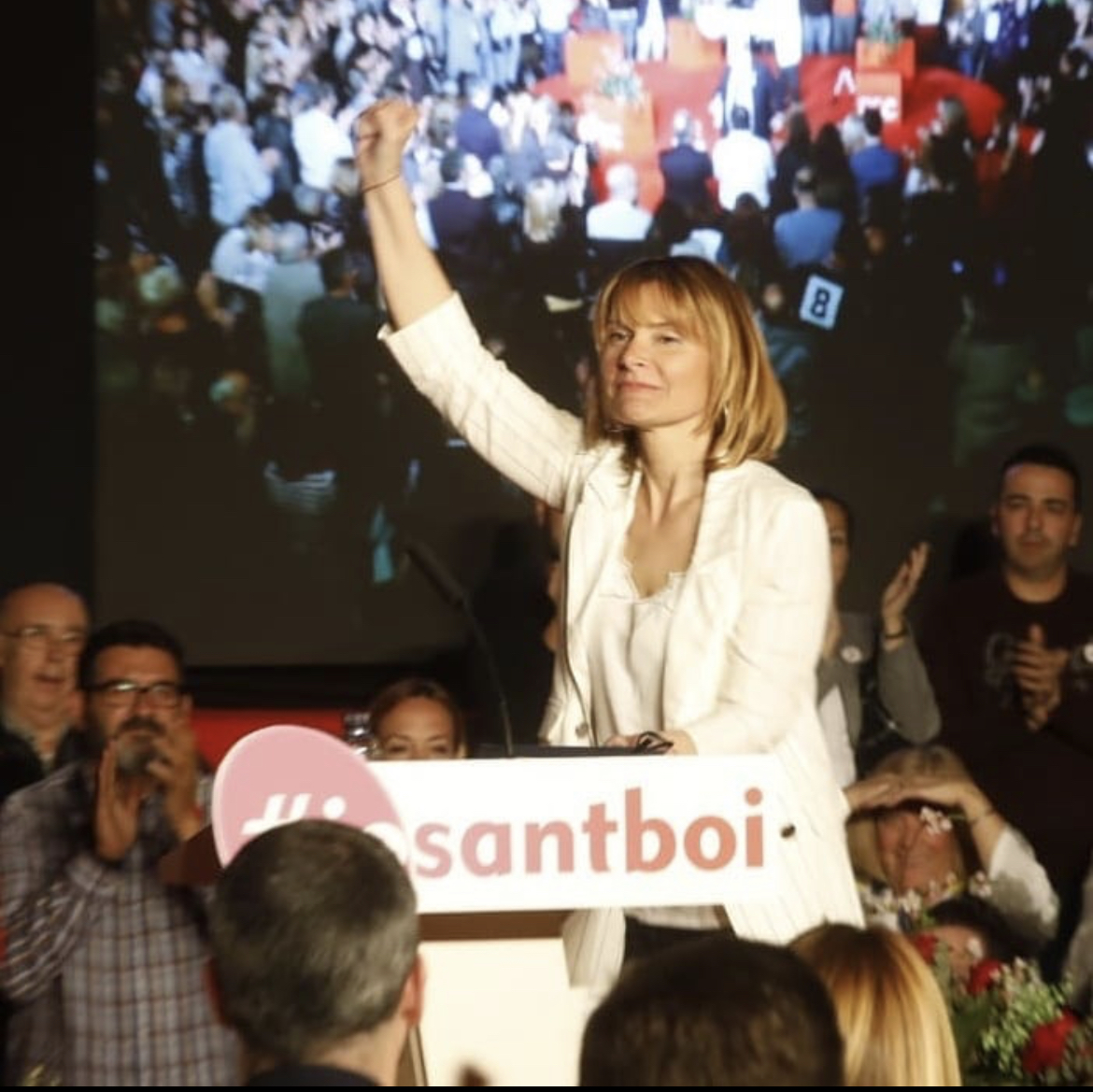 Lluïsa Moret a lacte de presentació de la seva candidatura a lalcaldia 2015
