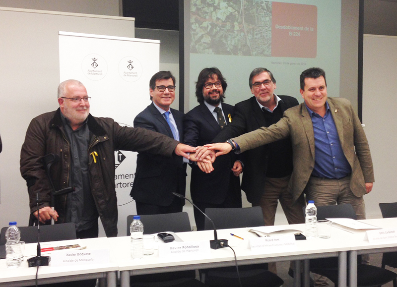Presenten el desdoblament de la B-224 entre Martorell i Sant Esteve