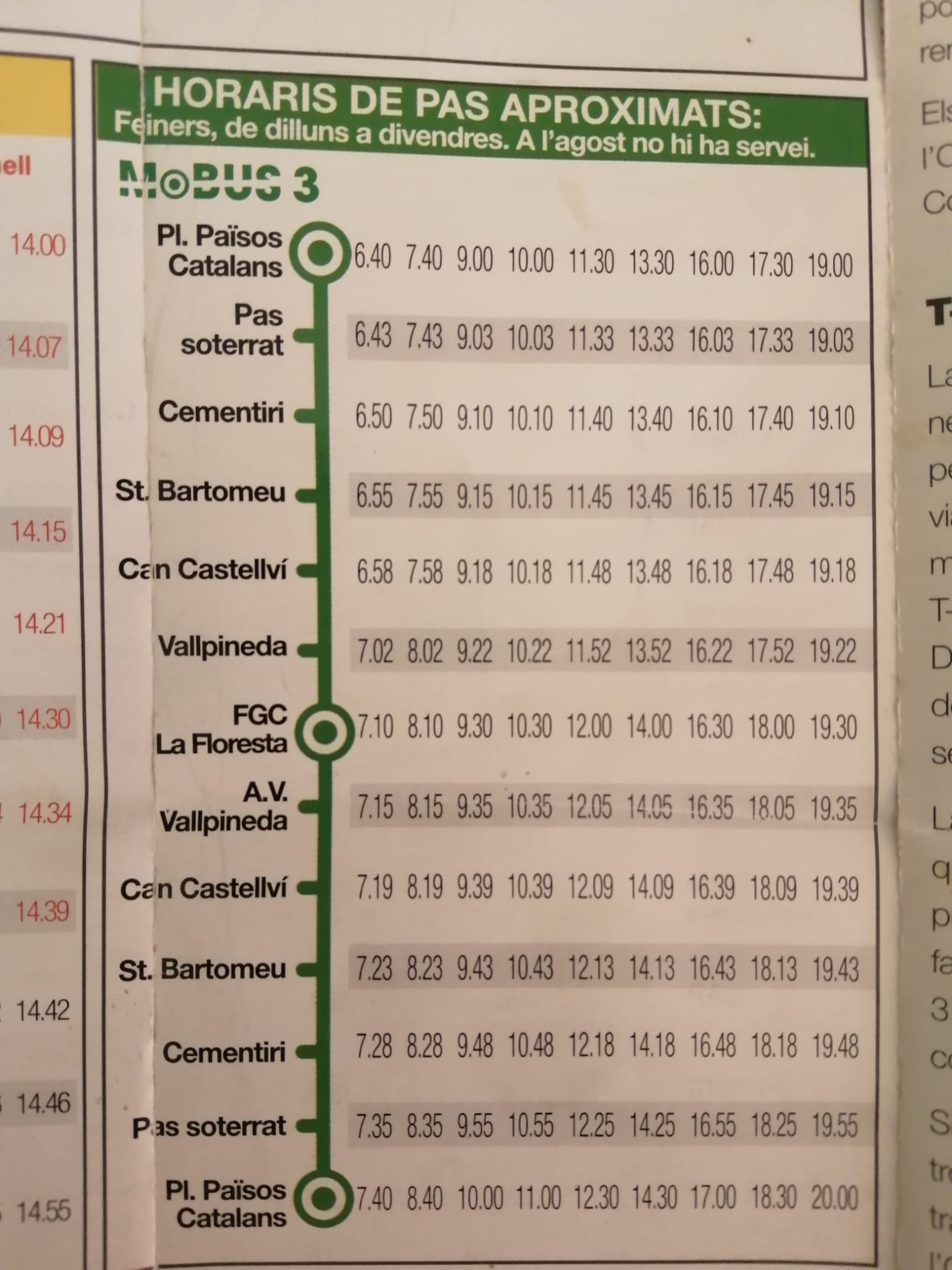 horaris autobús