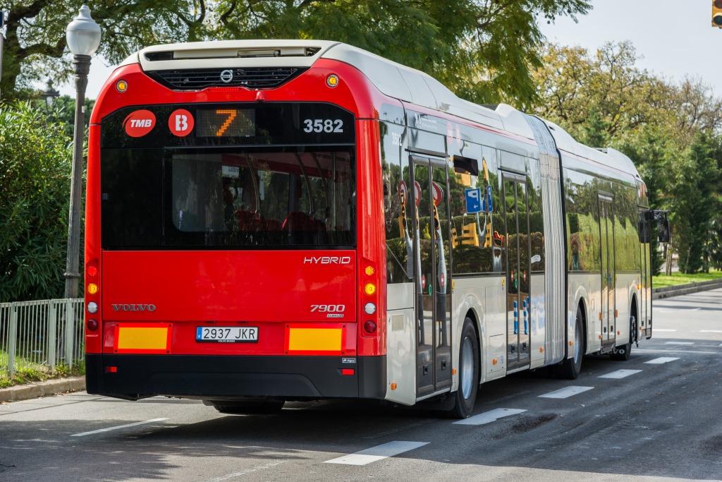 bus articulat hibrid barcelona