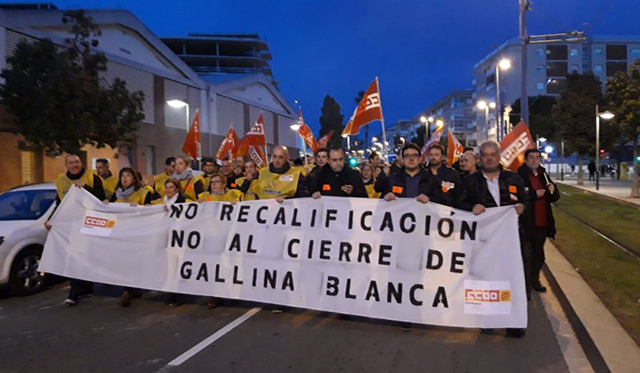 Gran participació ciutadana a favor dels treballadors i treballadores de Gallina Blanca