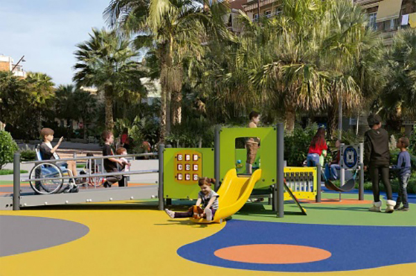 SOCIETAT: Comença la renovació de tres zones de jocs infantils al Prat, que s'adaptaran a nens i nenes amb discapacitats 