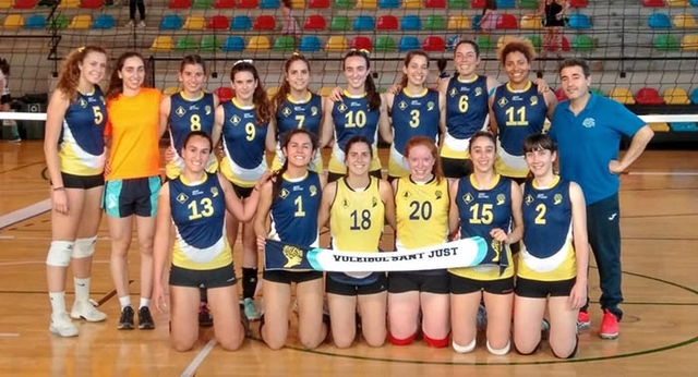ESPORTS (VOLEIBOL): El Voleibol Sant Just lidera la fase prèvia amb una doble victòria