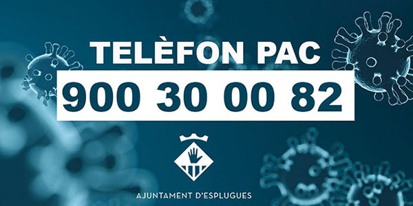 SOCIETAT: L’Ajuntament d’Esplugues habilita un telèfon de 24 hores per a persones que no tinguin cobertes les necessitats bàsiques