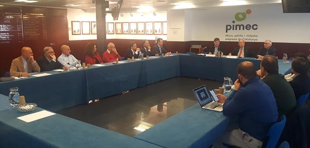 a comissió executiva de PIMEC Baix Llobregat-l’Hospitalet s’ha reunit a l’Auditori de PIMEC a Barcelona amb els màxims representants de la patronal 
