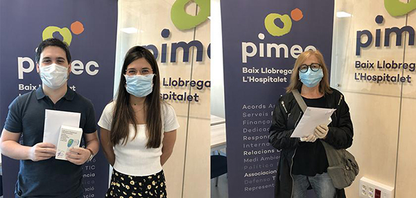 PIMEC Baix Llobregat-l’Hospitalet reparteix mascaretes i termòmetres