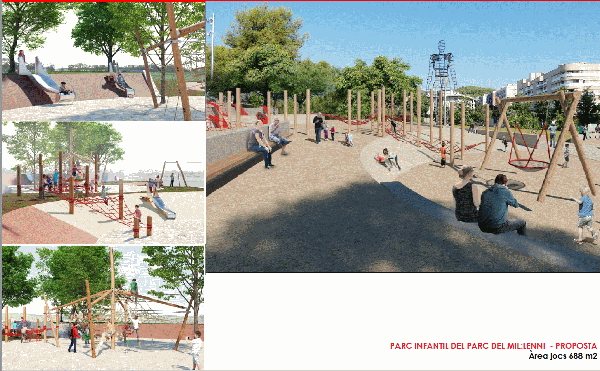 CRISI COVID-19: Reinici de les obres de renovació i millora de l’àrea de jocs infantils del Passeig Maragall i del Parc del Mil·lenni 