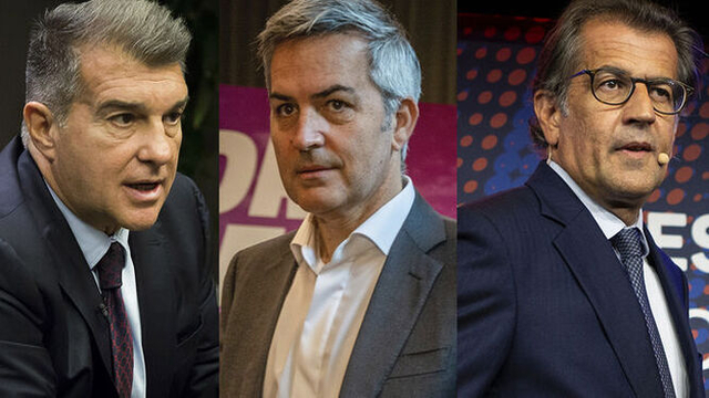 Els tres candidats a la presidència de l'FC Barcelona