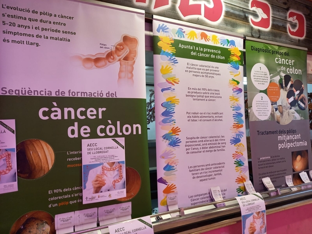 SOCIETAT: Exposició “Què és el càncer de còlon, com es forma?, al Mercat Municipal de Sant Ildefons de Cornellà