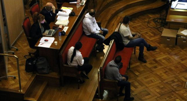 Els acusats durant el judici a l'Audiència de Barcelona