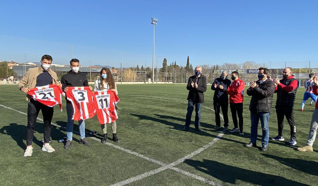 El CF Martorell homenatja Eric Garcia, Salva Ferrer i Laia Martret