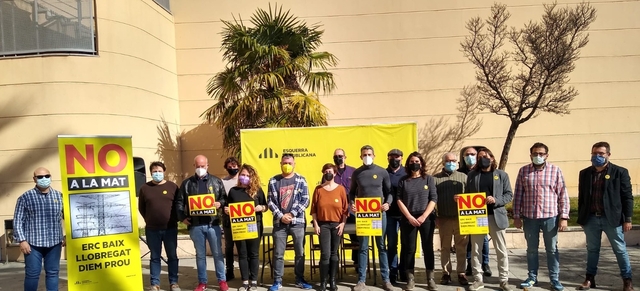 La Federació Comarcal d'ERC al Baix Llobregat i l'Hospitalet va presentar ahir la campanya de rebuig al projecte de construcció de les línies MAT