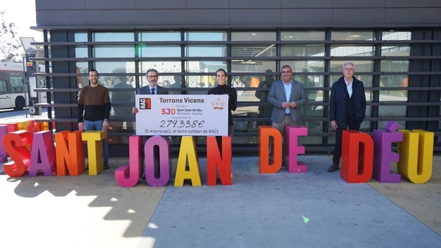 Torrons Vicens dona 279.338 euros a l’Hospital Sant Joan de Déu