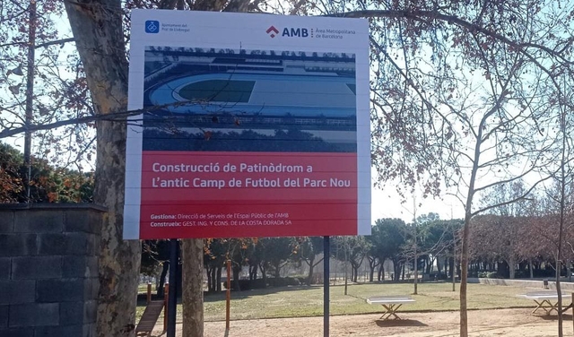 Les obres del nou patinòdrom al Prat, en marxa