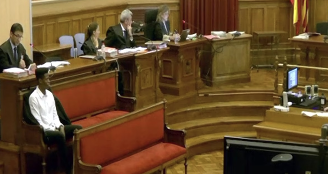 Moment del judici a l'Audiència de Barcelona