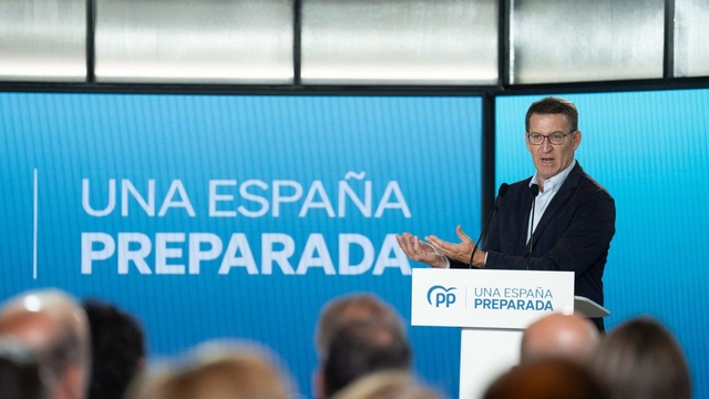 El president del PP i candidat a la presidència del govern, Alberto Núñez Feijóo