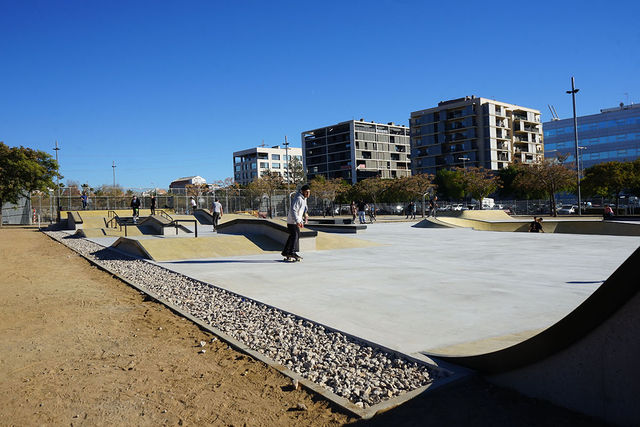La nova pista de skate del parc de la Fontsanta