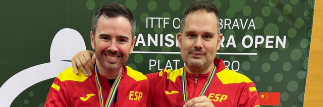 ESPORTS (TENNIS TAULA ADAPTAT): Álvaro Valera i Jordi Morales (CETT Esparreguera), or i bronze a Platja d'Aro