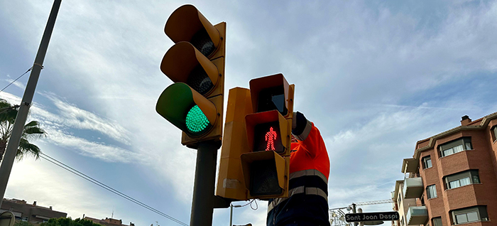 Sant Joan Despí ja té el 41% dels seus passos de vianants semaforitzats adaptats per a persones invidents