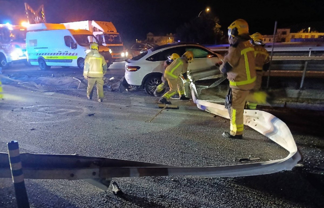 Aparatós xoc múltiple sense ferits greus a l'A-2 a l'alçada de Collbató