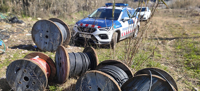 Detenen cinc homes a Esparraguera per la sostracció de cablejat de coure 
