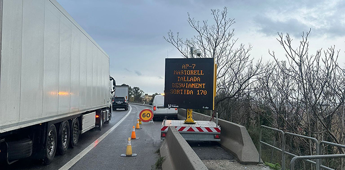 L'AP-7 continua tallada entre Martorell i Sant Sadurní pel risc d'esfondrament