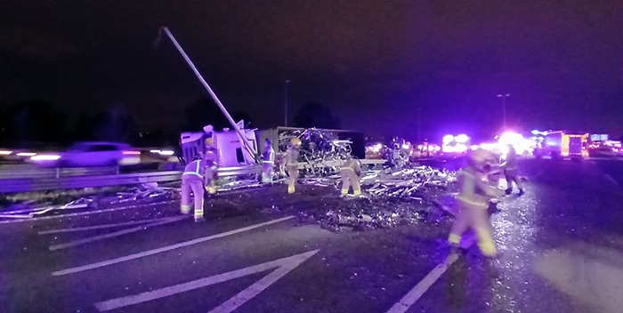 Espectaculars accidents de trànsit al Papiol i Abrera