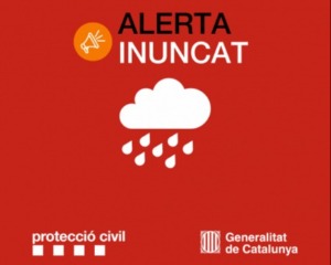 Alerta INUNCAT: pluges intenses aquesta tarda