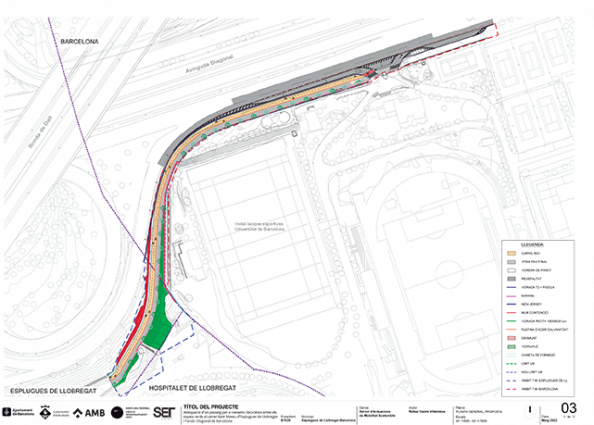 Comencen les obres per connectar Esplugues i Barcelona per la banda mar de l’avinguda Diagonal