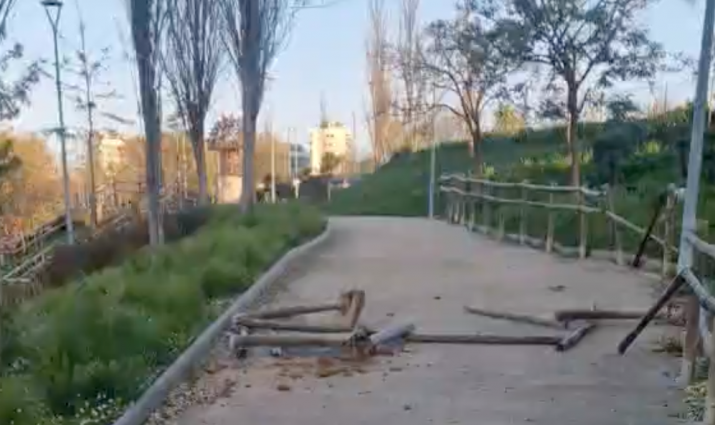 Denuncia particular de vandalisme a l’Avinguda dels Alps de Cornellà