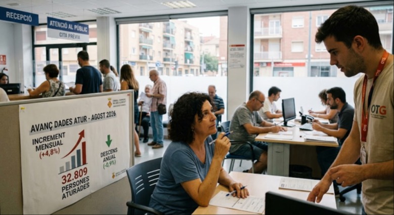 L'atur puja un 4,8% a l'agost al Baix Llobregat impulsat per la fi de la campanya d'estiu