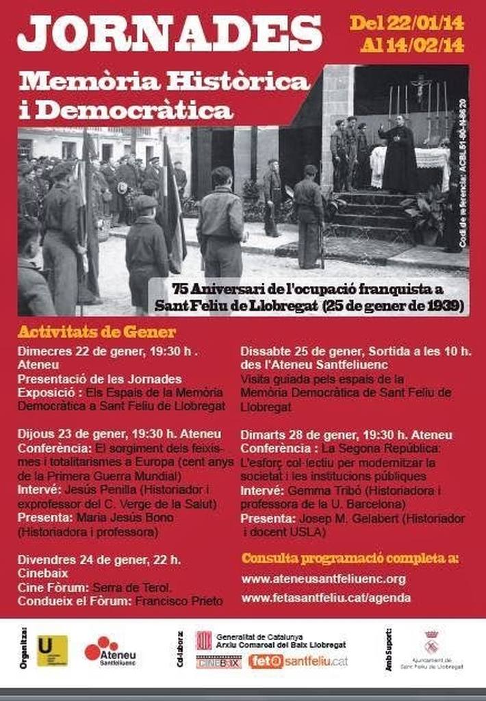 Sant Feliu commemora els 75 anys de l’ocupació franquista de la ciutat