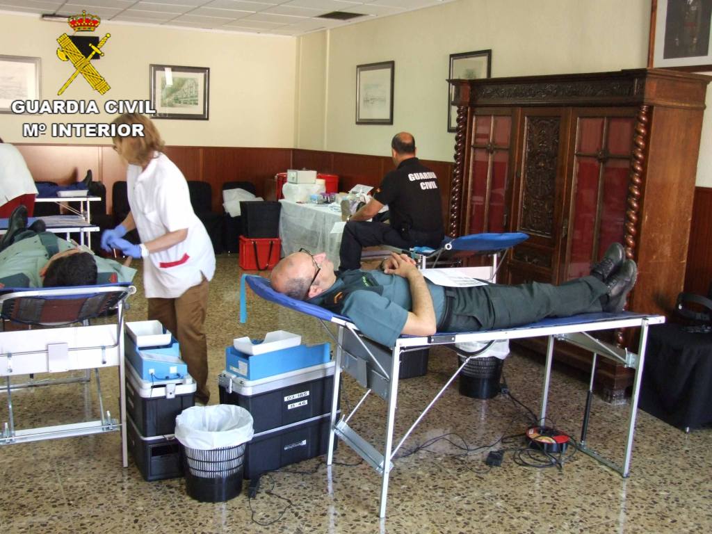 Guàrdies Civils van col·laborar en una campanya de donació de sang