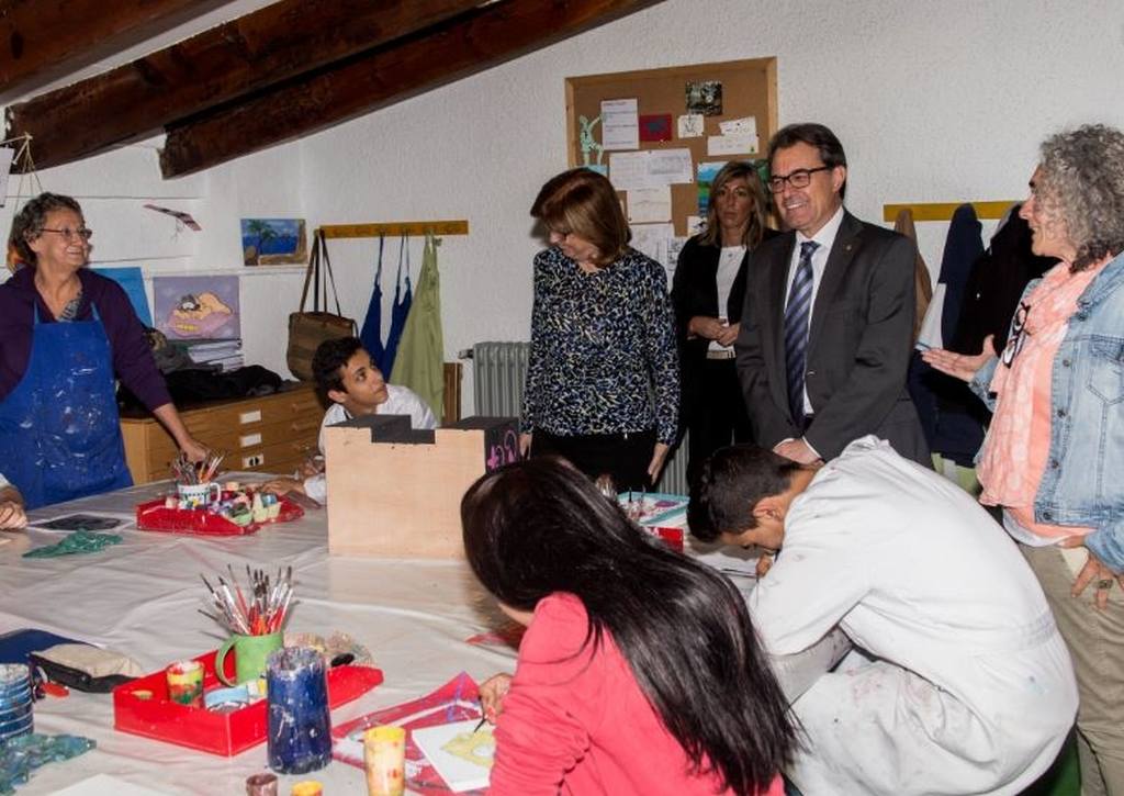 Artur Mas visita la Fundació El Llindar de Cornellà