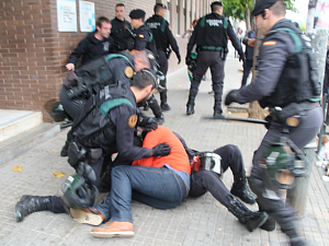 La Guàrdia Civil actuant a Sant Andreu de la Barca