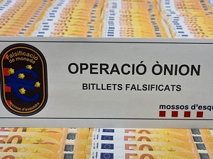 Van intervenir més de 41.000 euros falsos en bitllets de 20, 50 i 100 euros