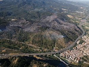 Zona afectada entre els municipis de Castellví de Rosanes i Martorell