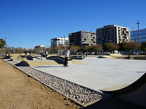 La nova pista de skate del parc de la Fontsanta