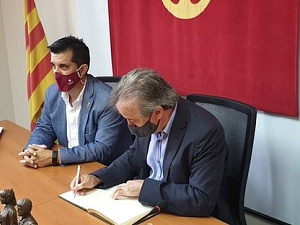 Toni Morral, delegat del Govern a Barcelona, s’ha reunit amb l’alcalde de Sant Climent de Llobregat, Isidre Sierra