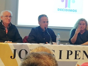 Jorge Monteagudo durant l'acte de presentació de la seva candidatura i del partit